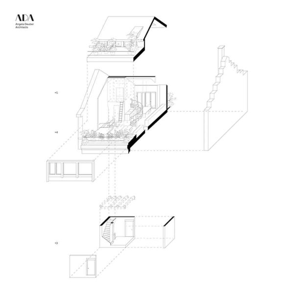 ADA Angela Deuber Architect Architects Architektin Architecture Switzerland Swiss Schweiz Zurich Zürich
Grossmünster Atelier Space Conversion Townhouse Spacious Continuity Daylight Praise