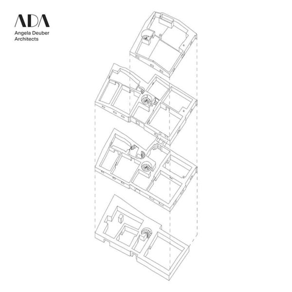 ADA Angela Deuber Architect Architects Architektin Architecture Switzerland Swiss Schweiz Zurich Zürich
Stuls Graubünden Albula Alps Medieval Private Residential House Labyrinth Interconnected Double Stair Staircase Restoration Snow