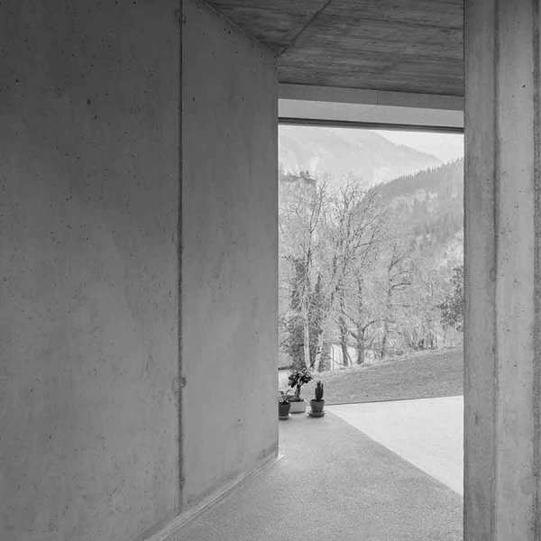 ADA Angela Deuber Architect Architects Architektin Architecture Switzerland Swiss Schweiz Zurich Zürich
Thusis Graubünden Alps Private Residential House Trapezoid Geometric Lansdcape Interconnected Mountain