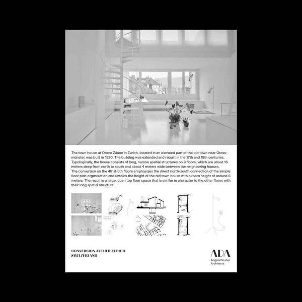 ADA Angela Deuber Architect Architects Architektin Architecture Switzerland Swiss Schweiz Zurich Zürich
Conversion Umbau Gallery Atelier