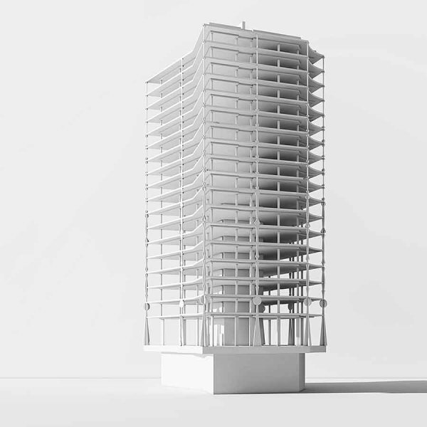 ADA Angela Deuber Architect Architects Architektin Architecture Switzerland Swiss Schweiz Zurich Zürich
Baden Residential High Rise Tower Stacked Columns Veranda In Between European Buds